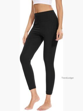 Bamboo Viscose Leggings High Waisted Workout Yoga Pants Stretchy